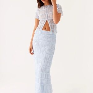 Peppermayo Sheer White and Light Blue Set